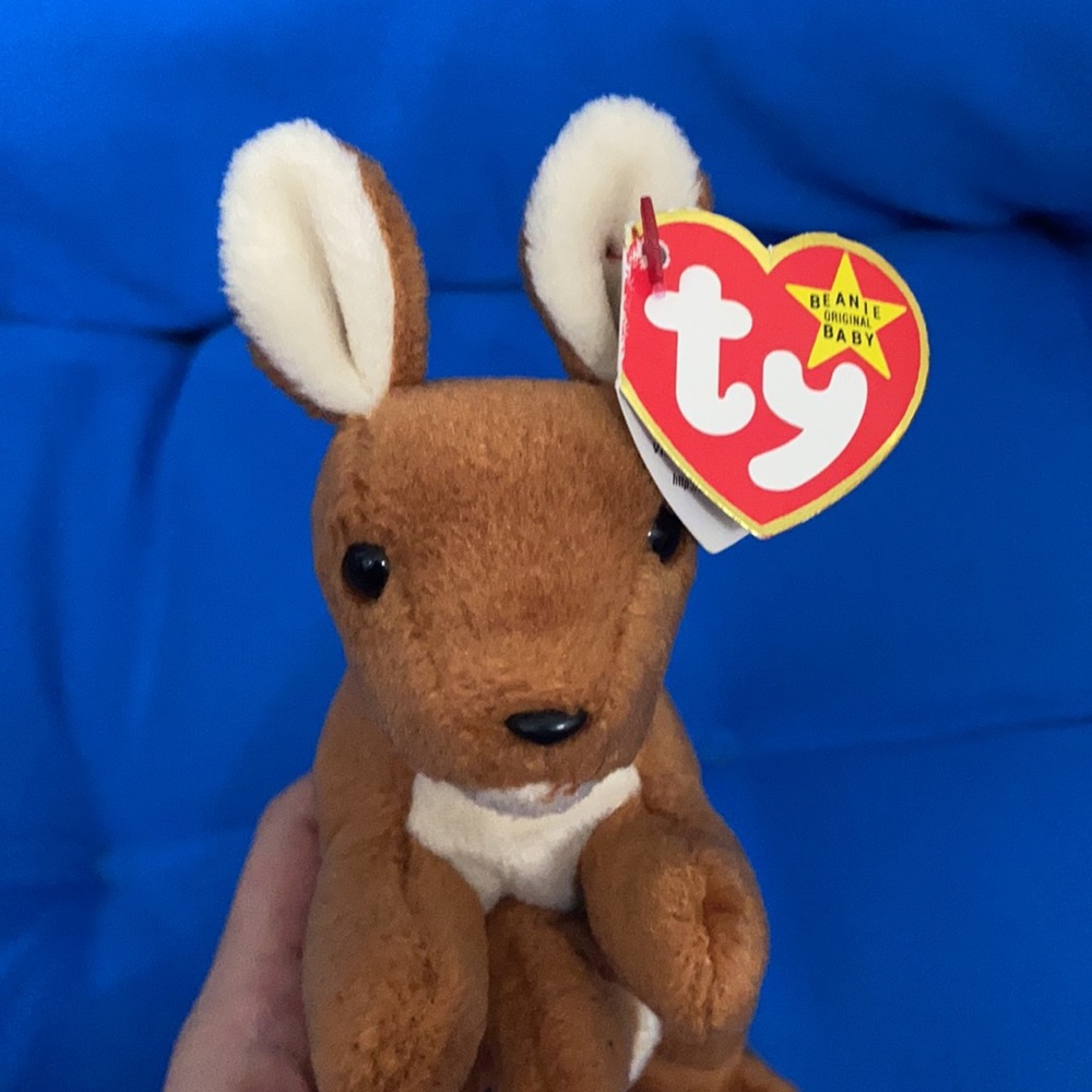 TY Beanie Baby Pouch Kangaroo 1996 NWTS ExcellentCondition - Picture 3 of 11